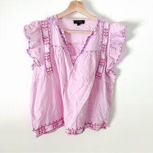 ⭐️ Calligraphie | Pink Embroidered Women's Top